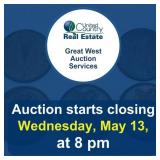 Auction begins to close Wednesday, May 13, 2026,