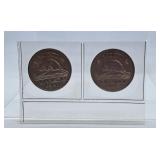 1941 and 1942 Canada Nickels