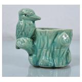 Lovely Vintage Turquoise Bird Planter - No Chips