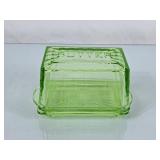 Vintage Uranium Glass Butter Dish - Three Small