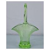 Vintage Uranium Glass Basket