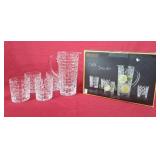 Gorgeous Nachtmann Bavarian Crystal Pitcher Set -