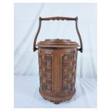 Vintage Brentwood Ice Bucket - Faux Wood, 11"H