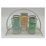 Fun & Colourful Vintage Striped Glassware