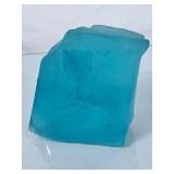 Etched Turquoise Glass Art - Seal on Ice