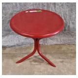 Vintage metal painted patio side table.