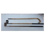 Vintage Wood Cane & Vintage Golf Clubs - Archie