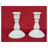 Vintage Fenton Hobnail 6" Cande Holders