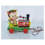 Adorable Vintage Kitten Pull Toy