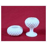 Lovely Vintage Hobnail Ball Vases