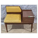 Vintage mid-century modern telephone table and
