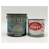 Vintage Pure Canadian Honey Tins