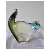 Vintage Chalet Canada Cat  Art Glass Paperweight