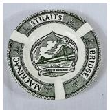 Vintage Mackinac Bridge Souvenir Ashtray