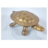 Vintage Brass Turtle Trinket Box