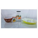 Pyrex Wheat 402, Pyrex Verde Divided Dish, Bick