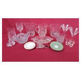 Vintage Glass Pitcher, Ice Buckets, Cream &