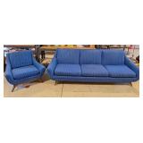 Gorgeous Mid Century Modern Plaid Sofa with