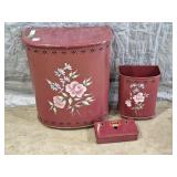 Vintage Detecto laundry hamper, garbage can, and