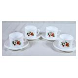 Vintage Set of Acropal France Floral Teacups &