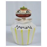 Vintage Lefton Pixieware Mustard Jar