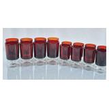 Vintage Luminarc Arcoroc Ruby Red Glassware
