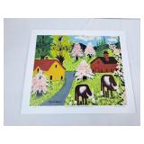 Maud Lewis Print "Cows Grazing Among Flowering