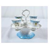 Vintage Egg Cup Set w/Holder
