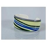 Vintage Lea Stein Style Colourful Cuff Bracelet