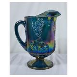 Beautiful Blue Vintage Carnival Glass "Harvest"