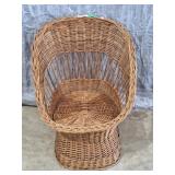 Vintage Wicker bucket chair.