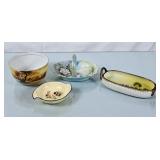 Noritake Bowl, Limoges Basket, Nippon Dish &