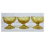 Vintage Anchor Hocking Amber Glass Pedestal