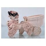 Vintage Pink Poodle Spaghetti Planter