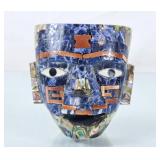 Obsidian Mask -Crafted w/Natural Stones & Shells