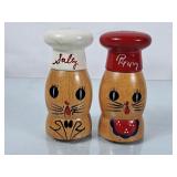 Vintage Salty & Peppy Wood Shaker Set