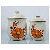 Vintage Valencia Poppy Stoneware Canisters