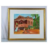 Beautiful Batik Textile Painting - 28"Wx24"H