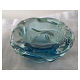 Murano gold fleck Art Glass Dish