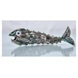 Vintage Abalone Shell Articulated Fish Bottle
