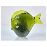 Avocado Green Glass Fish