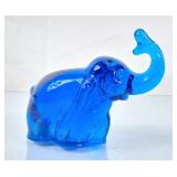 Pretty Blue Glass Elephant