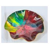 Vintage Seetusee Wavy Glass Bowl by Mayfair