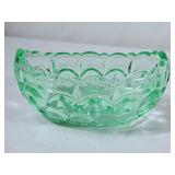 Pretty Vintage Uranium Glass Scalloped Edge Bowl