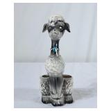Vintage Enesco Ceramic Poodle Lipstick Holder -