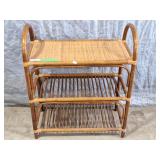 Gorgeous three-tier rattan and bamboo stand