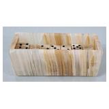 Set of Marble Dominoes in Marble Box