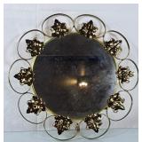 Vintage Round Brass Mirror - 17.5"W