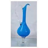 Vintage Blue Glass Decanter