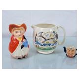 Vintage Mrs Gamp Jug, Farming Pitcher & Tiny